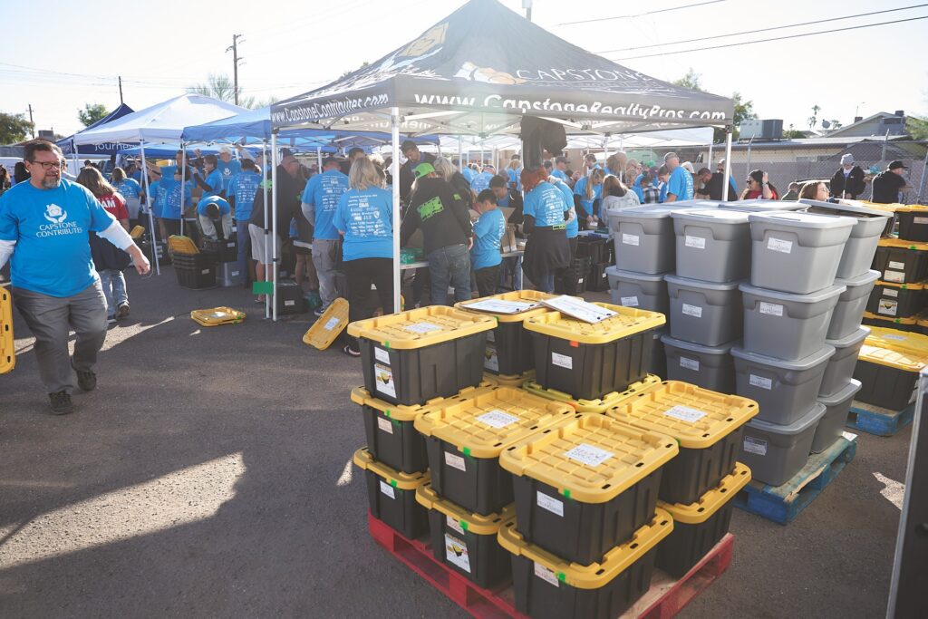 Capstone Realty community volunteer event – Capstone Contributes donation drive
